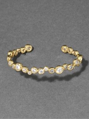 Alexis Bittar Asterales Gold Skinny Cuff Bracelet